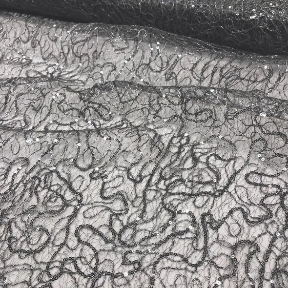 Bedazzle Wholesale Fabric in Charcoal