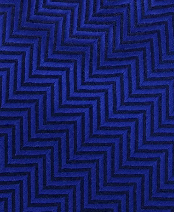 Blue Herringbone 4" Wide Tie