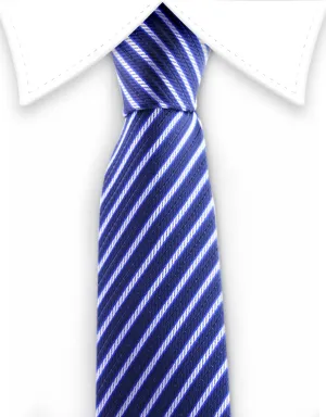 Blue Striped Skinny Tie