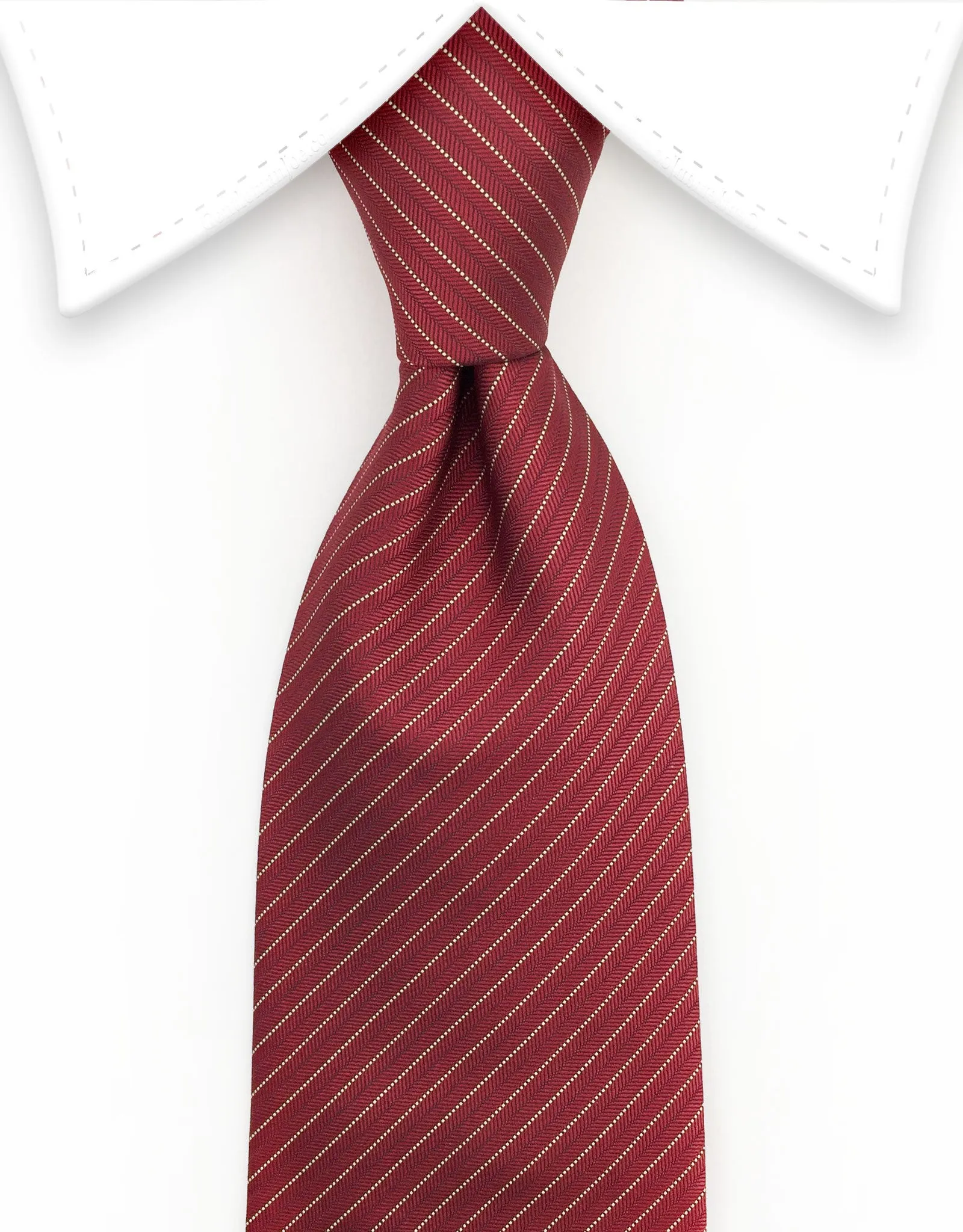 Brick Red Striped Tie