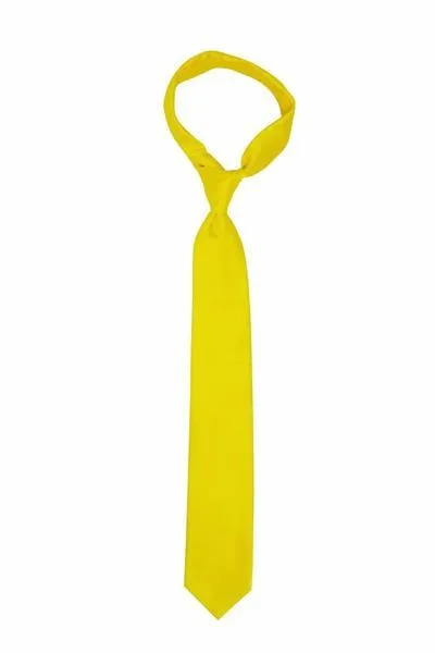 Bright Solid Yellow Traditional Tie