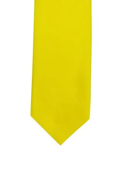 Bright Solid Yellow Traditional Tie