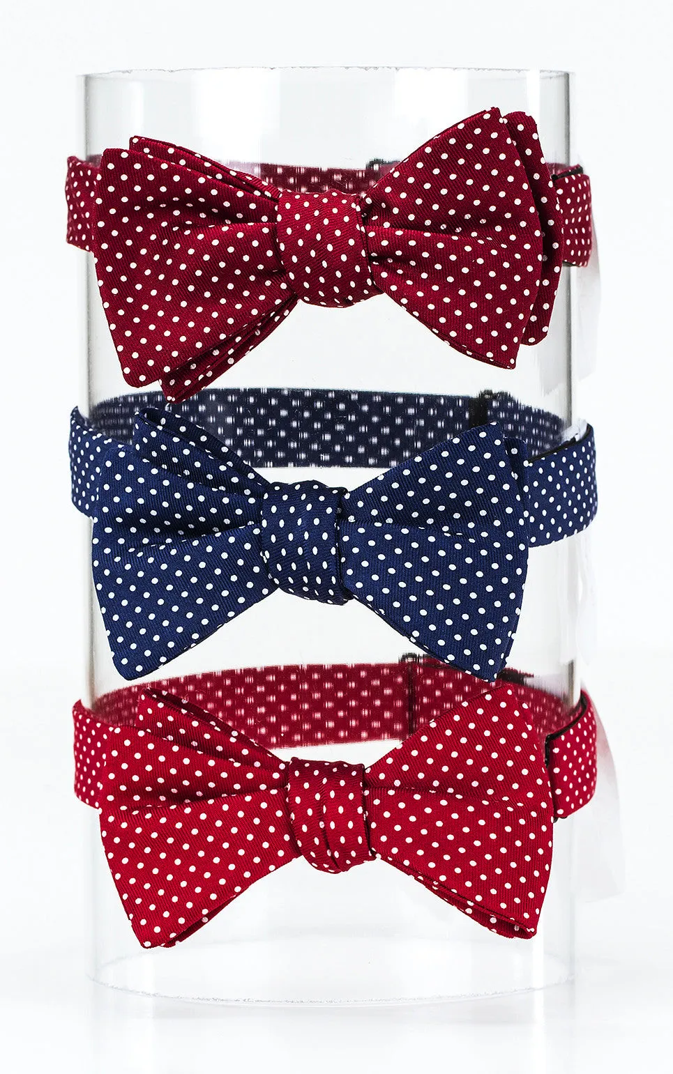 Burgundy Halstead Polka Dots Bow Tie - B3823