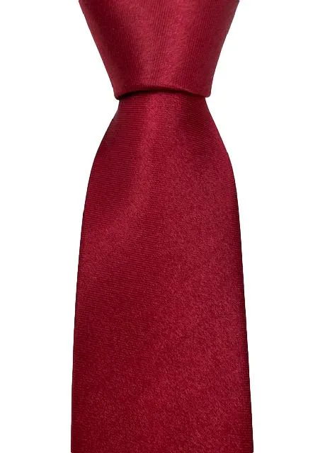 Burgundy Red Satin Skinny Necktie