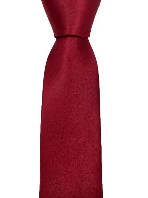 Burgundy Red Satin Skinny Necktie