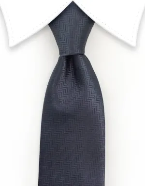 Charcoal Herringbone Tie