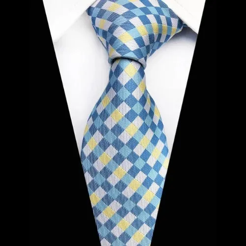 Classy Men Blue Pixel Silk Tie