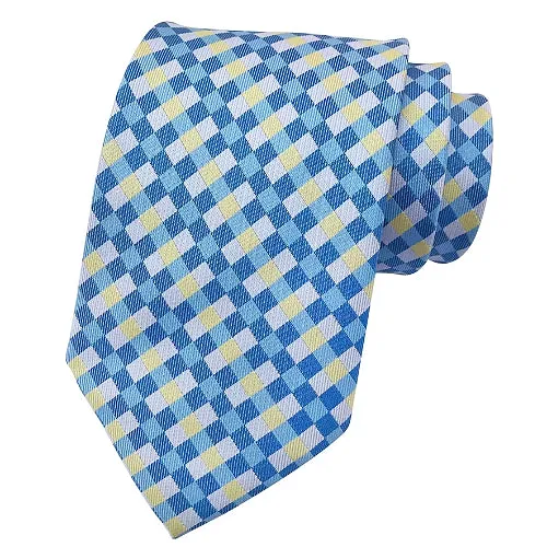 Classy Men Blue Pixel Silk Tie