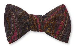 Cotton Corduroy Paisley Bow Tie - B3515