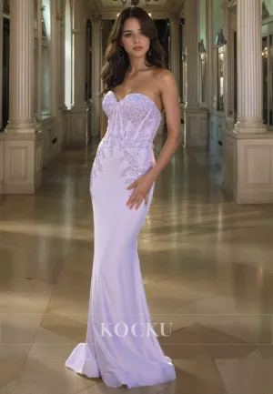 Elegant & Luxurious Off-Shoulder Appliques Mermaid Satin Evening Party Prom Dress