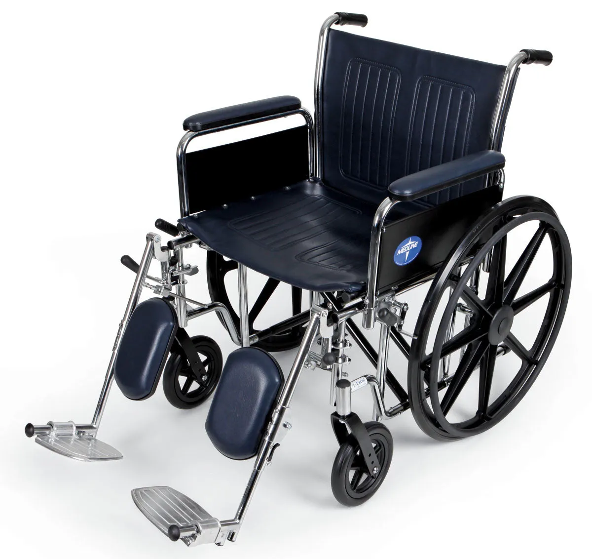 Excel Wheelchair with Removable Full-Length Arms and Elevating Footrests, 20"