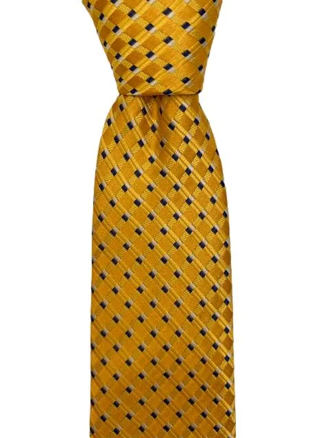 Golden Yellow and Blue Silk Tie