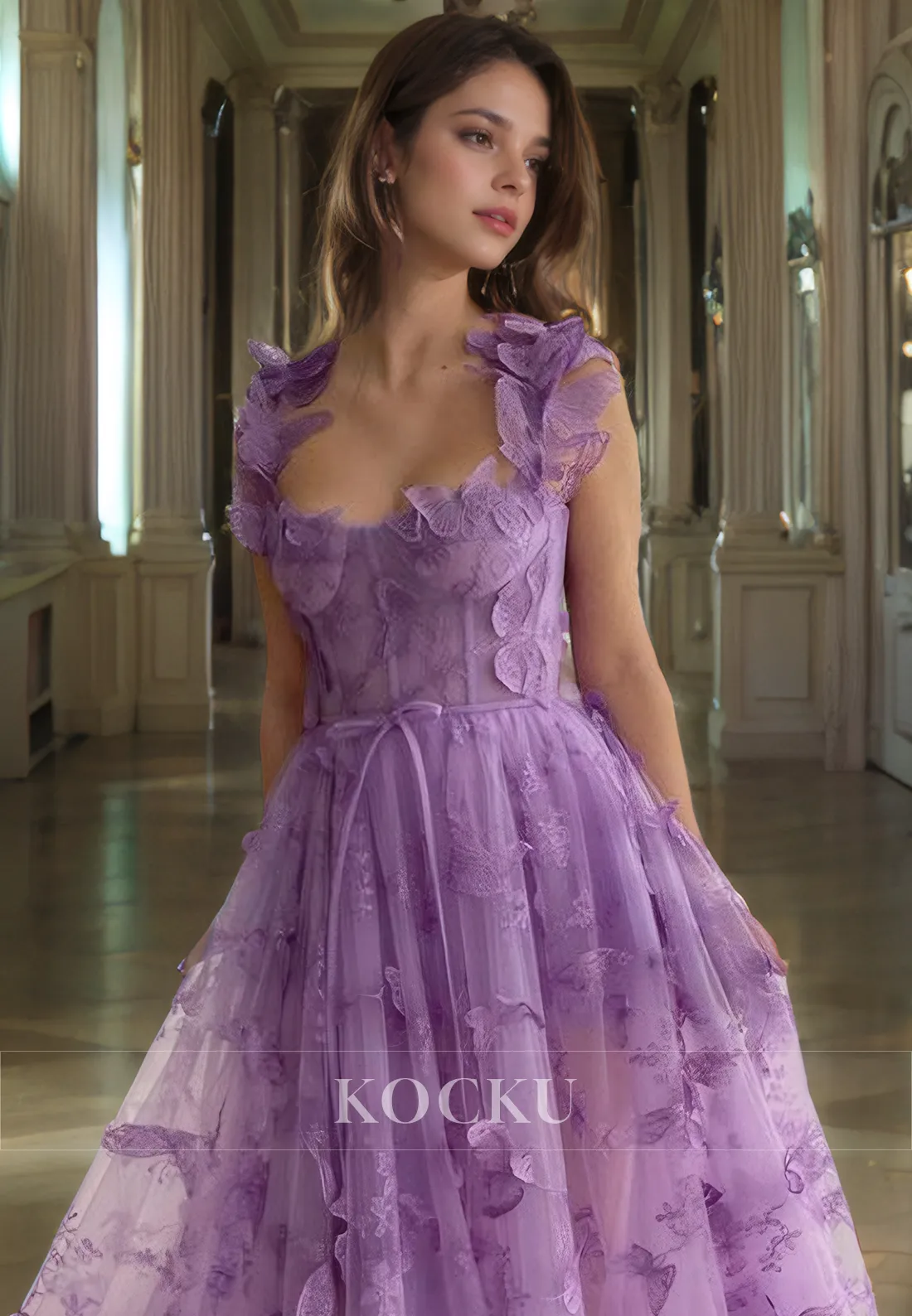 Gorgeous & Charming Appliques A-Line Evening Party Prom Dress