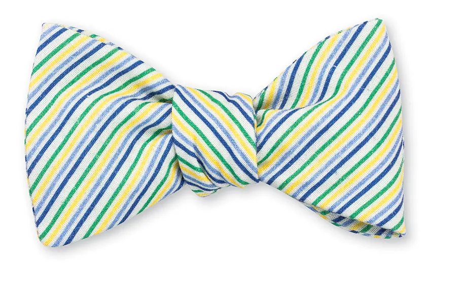 Green/Yellow Avondale Stripes Bow Tie - B5016