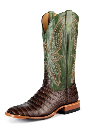 Horse Power by Anderson Bean Mens Emerald Caiman Leather Cowboy Boots 8 D