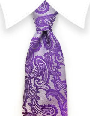 Lilac Purple Paisley Tie