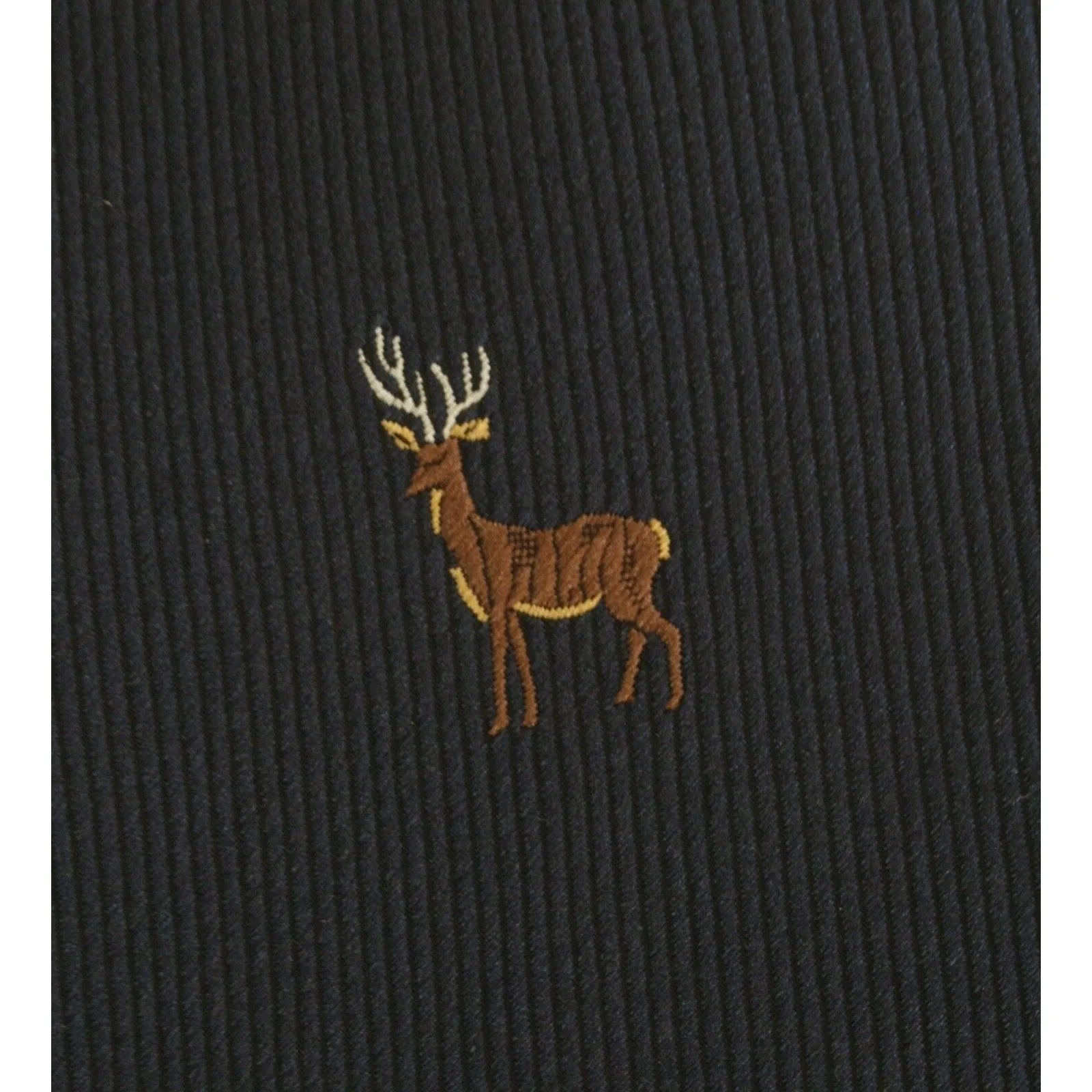 Luxury Blue Stag Buck Deer Neck Tie In Navy Blue