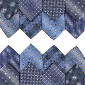 Men's Chic Denim Blue Series Necktie