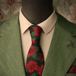 Men's Flame Azalea Blossoms Necktie