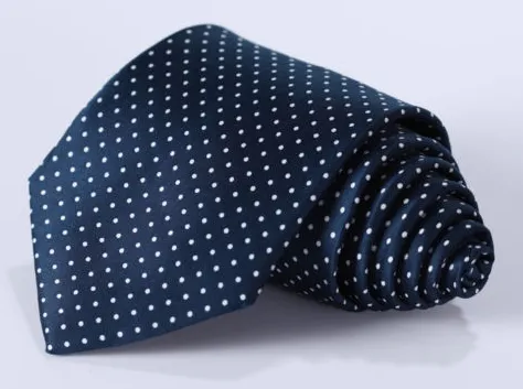 Navy Blue & White Pin Dot Necktie