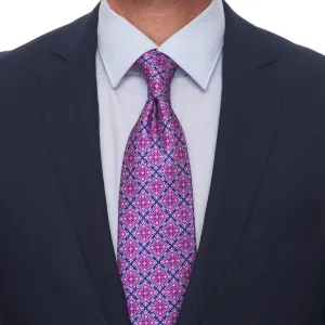 Palazzo Pitti Pink and Blue Duchesse Silk Tie