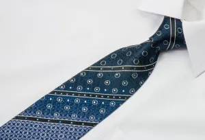 Pierre Cardin Rhinestone Necktie Stripes On Navy With Silver Sparkles