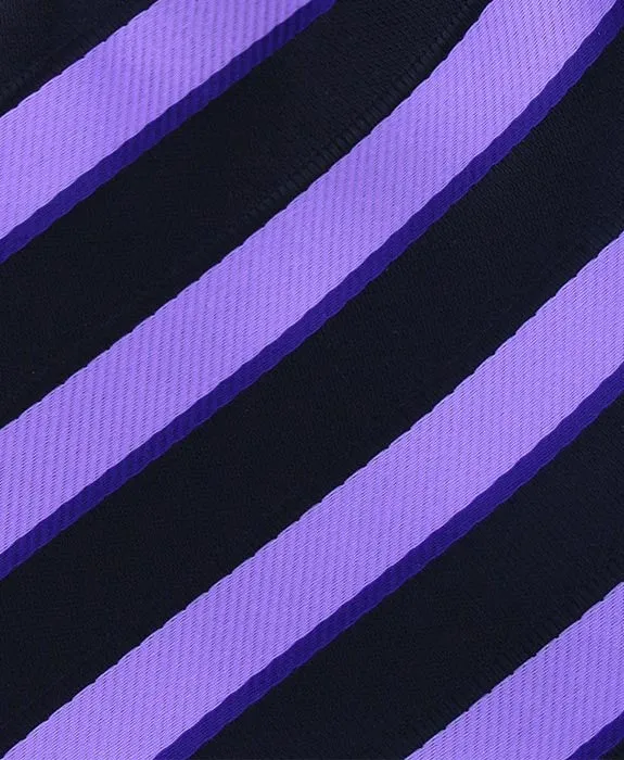 Purple & Black Striped Tie