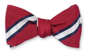 Red Butler Stripes Bow Tie - B4910