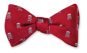 Red/White Jolly Rogers Skull Bow Tie - B1647