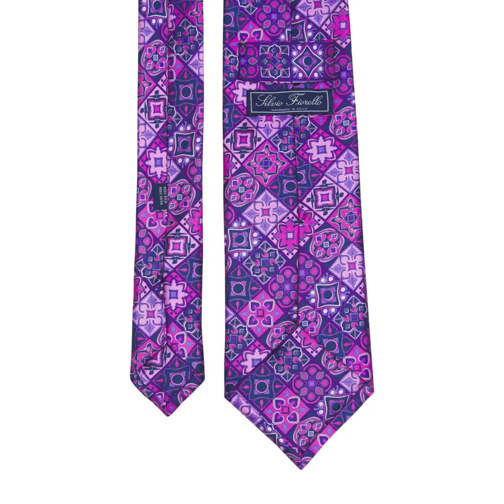 Renaissance Elegance Purple Duchesse Silk Tie