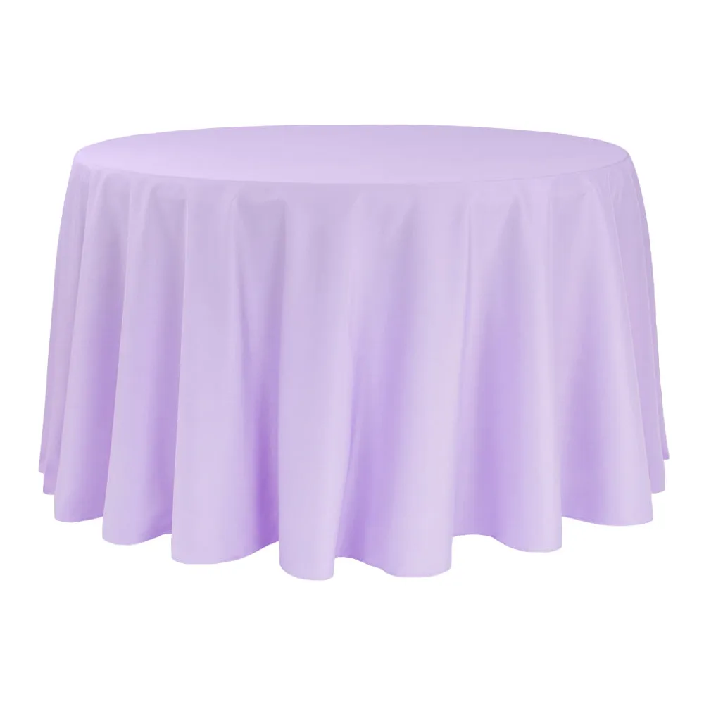 Round Polyester 132" Tablecloth - Lavender