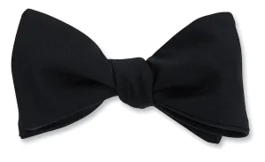 Solid Black Cotton Bow Tie - B110