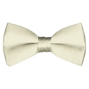 Solid Pre-Tied Cream Bow Tie