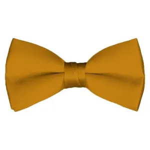 Solid Pre-Tied Gold Bar Bow Tie