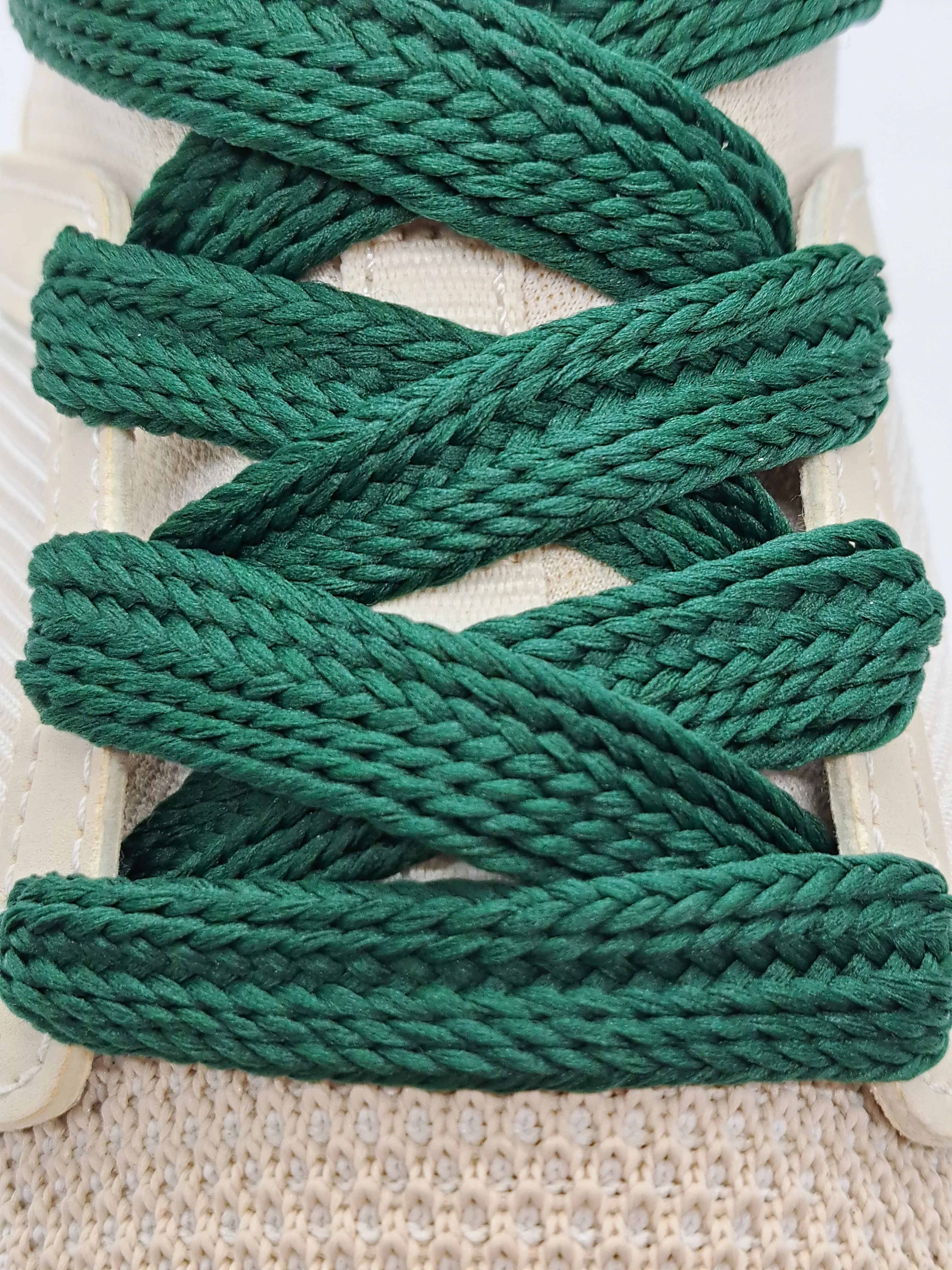 Wide Solid Shoelaces - Forest Green