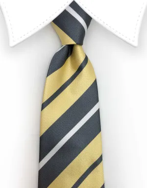 Yellow & Silver Striped Tie