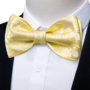 Yellow Paisley Bow Tie Set-BTS500